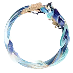 Dragon Necklace - blue - Transparent Background PNG