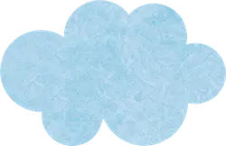 Cloud - blue - Curated PNG