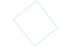 Blue Square - simple style - graphic design - No Background PNG
