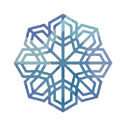 Blue Snowflake Pattern - symmetrical - Transparent Layer PNG