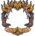 Dragon Shape Emblem - gold - PNG