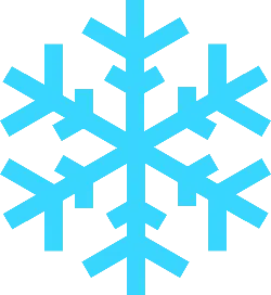 Snowflake - blue - hexagon - No Background PNG