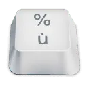 Percentage and letter U key combination - keyboard - High Resolution PNG