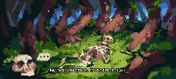 Pixel Art Skeleton in the Forest - pixel art - PNG Images