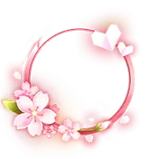Pink Flower Wreath - heart - Free PNG
