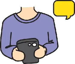 Person Playing Phone - speech bubble - High Resolution PNG