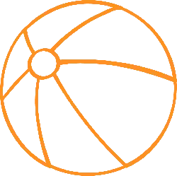 Beach Ball - orange - Lossless PNG