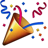 Confetti Cone - holiday - No Watermark PNG