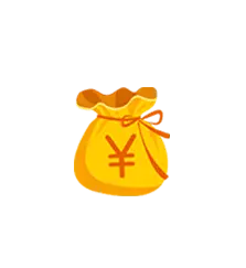 Money Bag - red - yellow - Transparent Background PNG