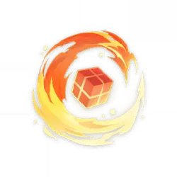 Flaming Cube - magic - Transparent Layer PNG