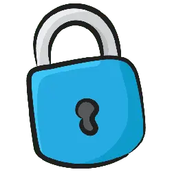 Blue Padlock - Designer's Pick PNG