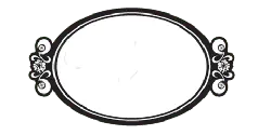Oval Decorative Frame - symmetrical - High Resolution PNG