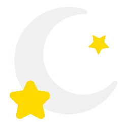 Crescent Moon and Stars - night sky - High Download Count PNG