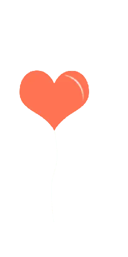 Heart Balloon - red - line - No Background PNG
