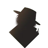 Silhouette of a woman with a hat - figure - High Resolution PNG