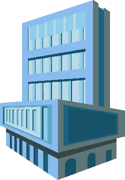 Blue Office Building - Free PNG