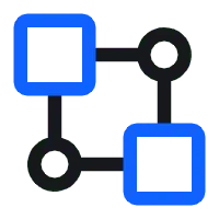 Blue Square Network Diagram - network - Free Download PNG