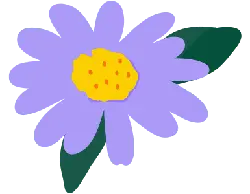 Purple Flower - leaf - PNG
