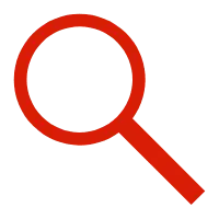 Magnifying Glass - red - High Resolution PNG