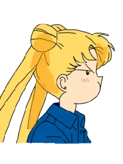 Sailor Moon - long hair - warrior - Lossless PNG