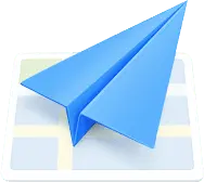 Blue Paper Airplane - Designer Recommended PNG