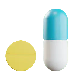 Pill - white - blue - Free PNG
