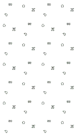 Bow and Star Pattern - simple - PNG