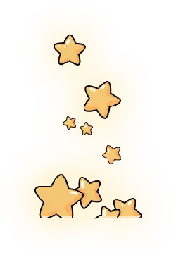 Golden Stars - cartoon - High Resolution PNG