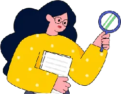 Girl with Glasses - Transparent Background PNG