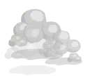 Bubble Cluster - gray - High Resolution PNG