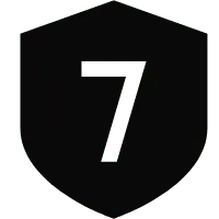 Shield with Number 7 - logo - PNG Images
