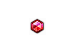 Hexagonal Gemstone - red - High Resolution PNG