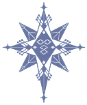 Star Pattern - symmetrical - blue - Transparent Background PNG