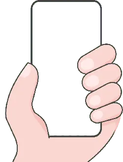 Left Hand Holding a Phone - phone - PNG