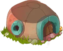 Mushroom House - grass - Free PNG