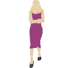 Woman in Purple Dress - illustration - Free PNG