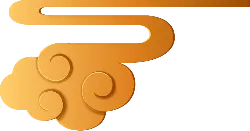 Cloud Pattern - gold - chinese style - High Resolution PNG