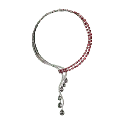 Ruby Necklace - diamonds - High Resolution PNG