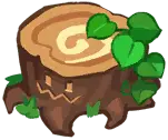 Tree Stump - leaves - High Resolution PNG
