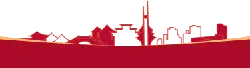 City Skyline - red - black - Free Download PNG