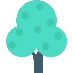 Cartoon Tree - green - simple - Lossless PNG