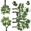 Tree Decorations - leaves - Transparent Layer PNG