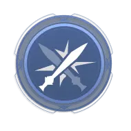 Crossed Blades Emblem - logo - PNG