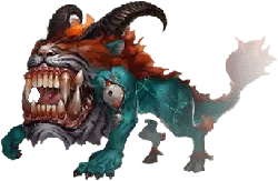 Flaming Lion Beast - monster - High Resolution PNG