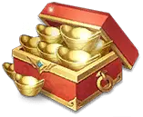 Treasure Chest with Gold Coins - rewards - treasure - PNG