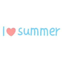I love summer - font - High Resolution PNG