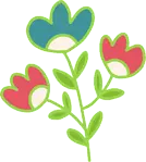 Three-colored Flower Bouquet - red - Free Download PNG