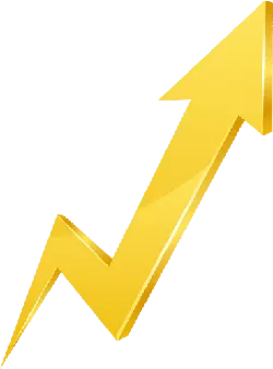 Gold Lightning Arrow - symbol - PNG