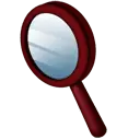 Magnifying Glass - red - circle - Transparent Background PNG