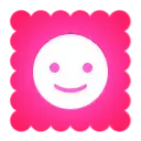 Smiley Flower Border - pink - Lossless PNG